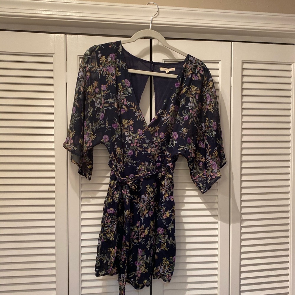 Apricot Lane floral shorts jumpsuit.